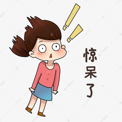  女孩惊呆了表情包素材图片免费下载千库网