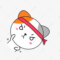  q版可爱卡通歪头小动物表情包小猫咪奋斗素材图片免费下载千库网