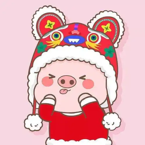 猪头像情侣表情包围裙