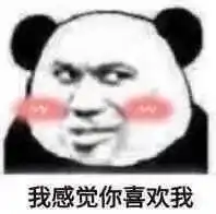  熊猫头表情包我感觉你喜欢我