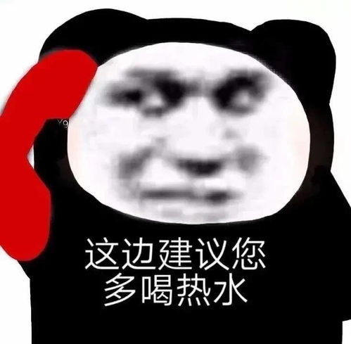  熊猫头表情包爱你摸摸哒