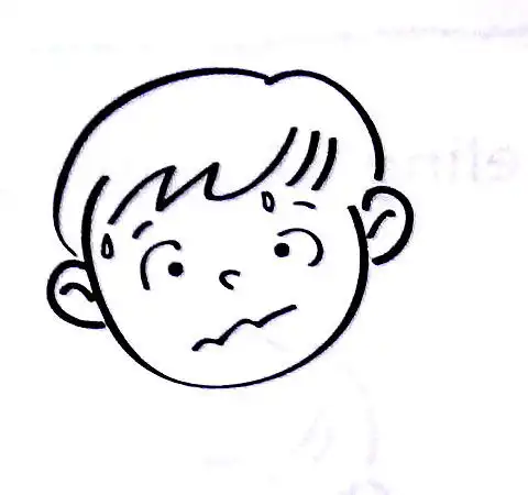  表情担心