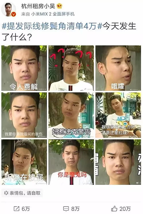 微信里文俊真人表情包捂