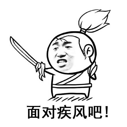  表情包面对疾风吧,我将带头装逼