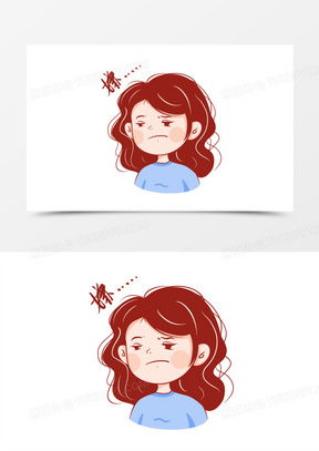  翻白眼嫌弃表情包卡通