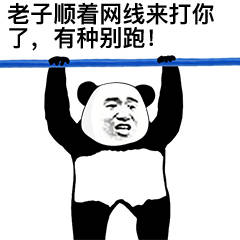  表情老子顺着网线来打你了,有种别跑