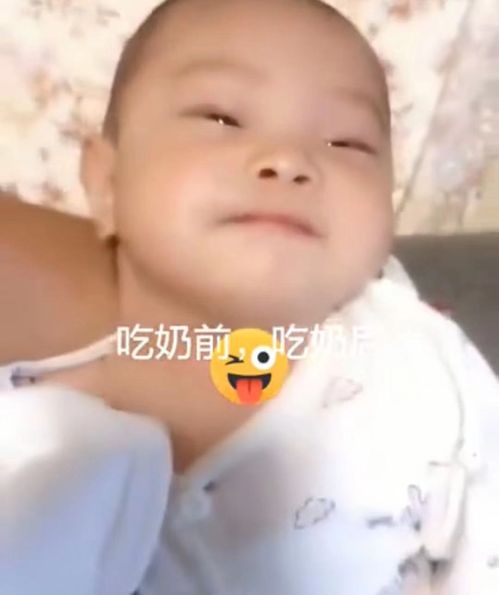  饿了vs吃饱后,宝宝的表情变化太生动,网友我家也是同款