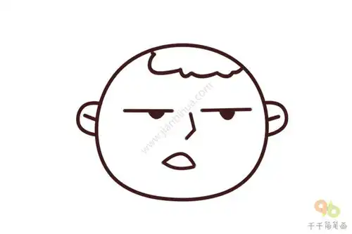 人物表情包呆呆的男孩简笔画 人物表情包呆呆的男孩简笔画