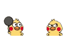  表情小黄鸡鹦鹉兄弟动态小表情3