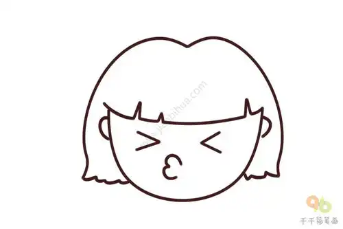女孩表情包简笔画快来亲亲我 女孩表情包简笔画快来亲亲我