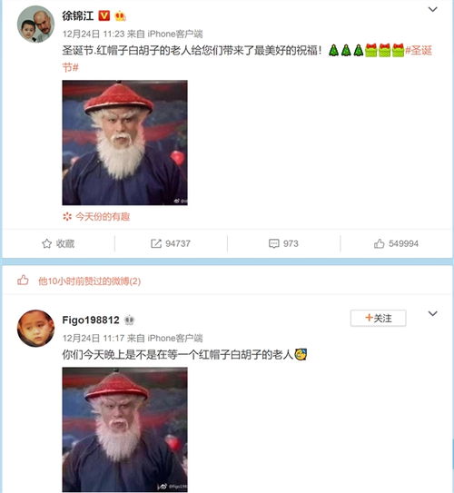  徐锦江圣诞老人表情包q版微博可免费使用向太不收一毛钱