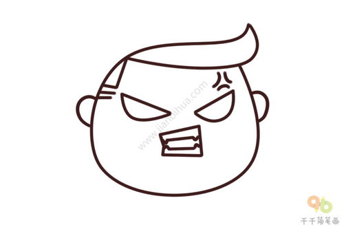 生气表情包愤怒简笔画