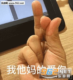  我他妈的爱你比心手势图片不用问了爱过表情包下载乐游网游戏下载