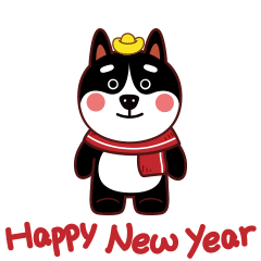  微信表情动力狗新春表情旺旺旺