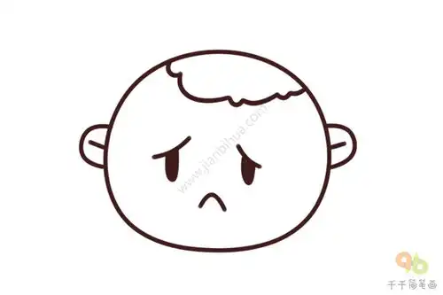 人物表情包委屈的小男孩简笔画 人物表情包委屈的小男孩简笔画