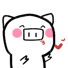 猪阿白可爱表情包比心小花花送你晚安吧 猪阿白可爱表情包比心小花花送你晚安吧