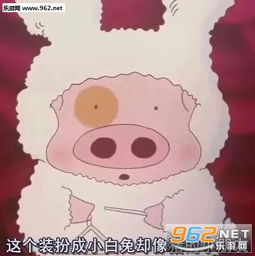  还挺牛搞笑表情包这个装扮成小白兔却像猪的小朋友可爱表情包下载乐游网游戏下载