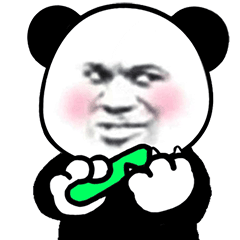  熊猫头来爸爸怀里