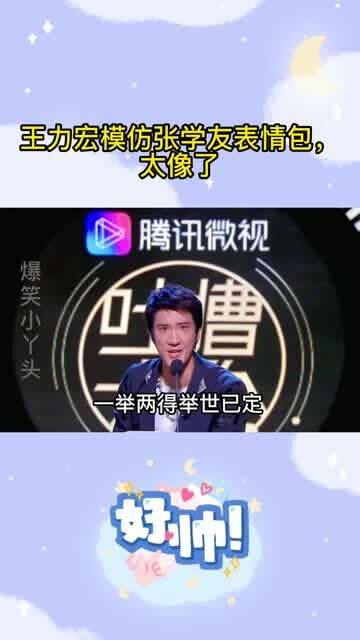  王力宏模仿张学友表情包,太像了