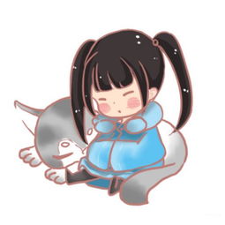  可爱手绘表情包穿上羽绒服的天刀少侠