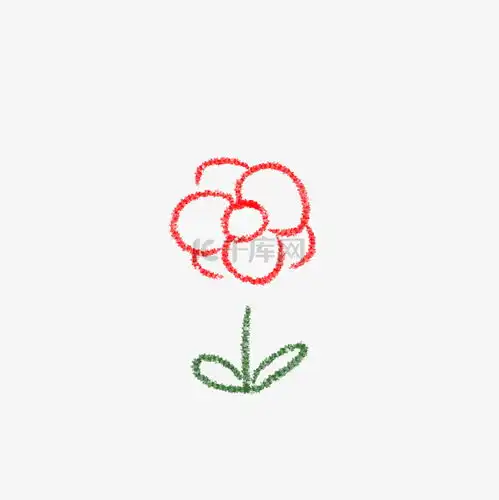  儿童简笔画小红花免扣素材图片免费下载千库网