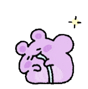  萌化了紫色仓鼠gif表情包