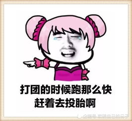 玩游戏队友骂你,砸个表情包怼他打团时跑那么快,赶着去投胎啊
