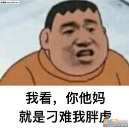  我看你他妈就是在刁难我胖虎表情包大全你的意思就是说要和我胖虎对着干咯搞笑表情包下载乐游网游戏下载
