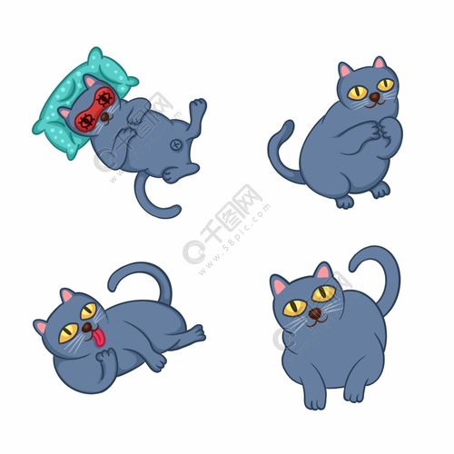 表情q版可爱小猫表情包png素材模板免费下载psd格式3072像素编号...表情