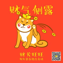  狗年春节柴犬表情上线
