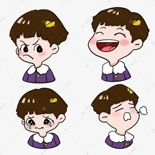  男孩喜怒哀乐情绪表情素材图片免费下载千库网