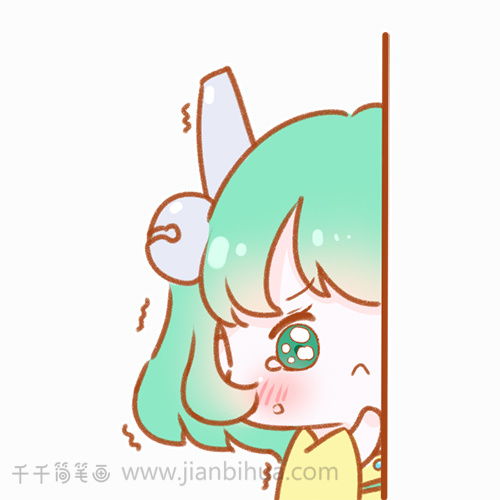  蔡文姬超萌头像简笔画,表情丰富超赞