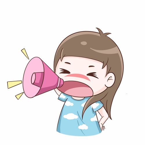  促销喇叭喊话女孩表情包