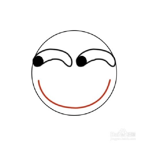 如何画斜眼笑表情简笔画 如何画斜眼笑表情简笔画