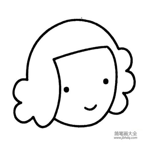  一组简单的人物头像简笔画