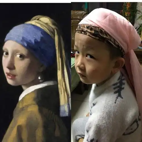 蒙娜丽莎带珍珠耳环的少女济南一幼儿园萌娃神还原世界名人名画 蒙娜丽莎带珍珠耳环的少女济南一幼儿园萌娃神还原世界名人名画