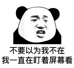  表情不要以为我不在,我一直在盯着屏幕看熊猫头表情