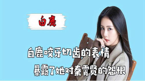  直到看到白鹿咬牙切齿的表情,才知道她对秦霄贤到底有多深的怨恨