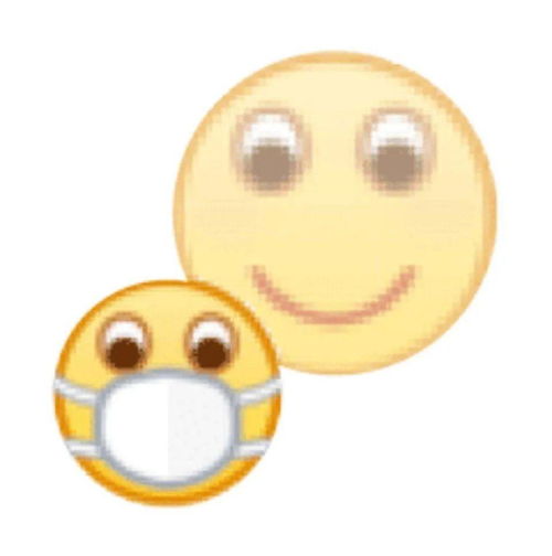  小黄脸两幅面孔表情包