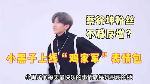  蔡徐坤粉丝暴涨27万鸡家军表情包上线,小黑子们真拼了
