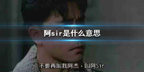  阿sir是什么意思阿sir表情包游侠手游