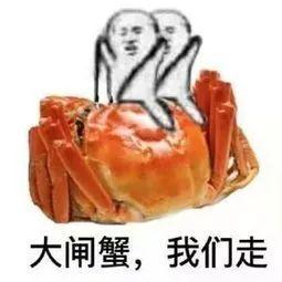 没钱啦螃蟹微信表情包