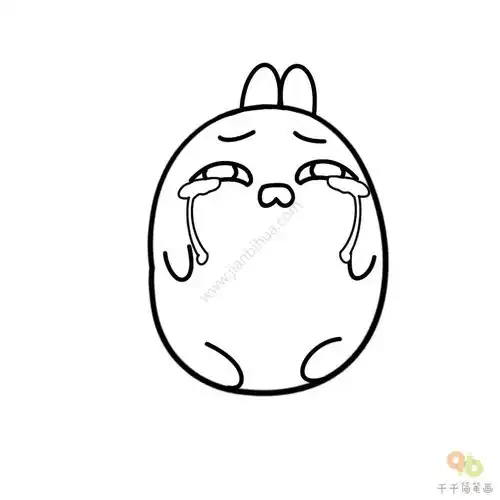 土豆兔表情包简笔画步骤图 土豆兔表情包简笔画步骤图