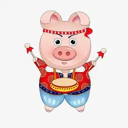 手绘卡通猪年2019年金猪敲锣打鼓过新年图片素材其他格式下载动漫人物大全 手绘卡通猪年2019年金猪敲锣打鼓过新年图片素材其他格式下载动漫人物大全