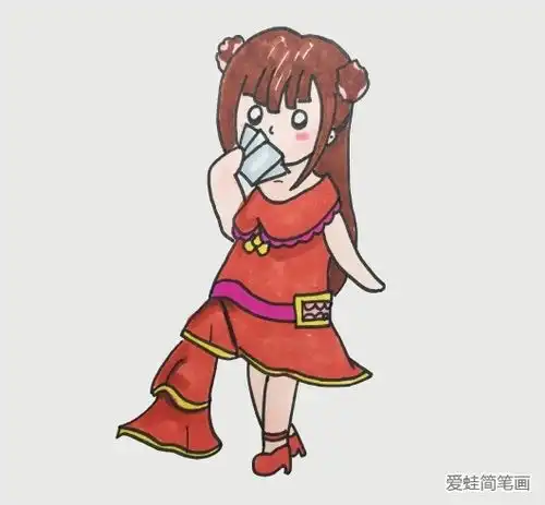  齐娜怎么画,齐娜的简笔画