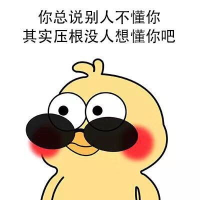  表情你总说别人不懂你其实压根没人想懂你吧人生已经如此地艰难...表情