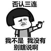  否认三连表情包微信头像图片大全
